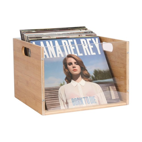Vinyl record storage crate - record,