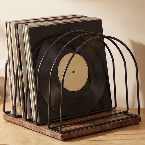 Wooden vinyl record storage - vinyl,