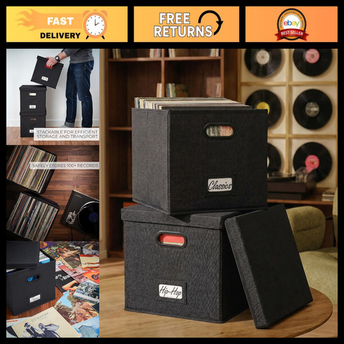 Vinyl record storage box set - vinyl,